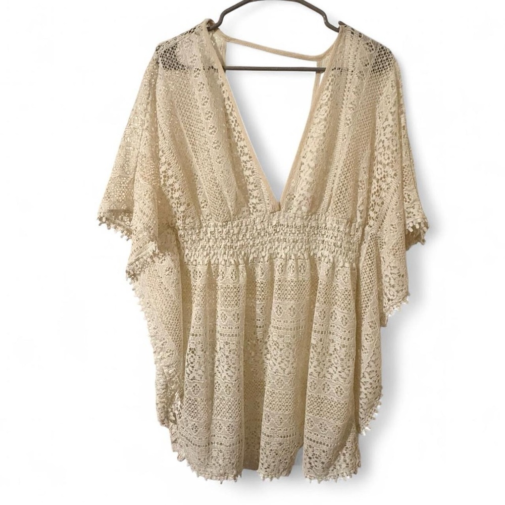 Cream Lace Cover Up